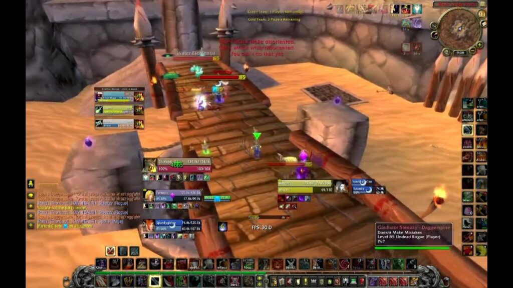 Combat d'arène sur World of Warcraft