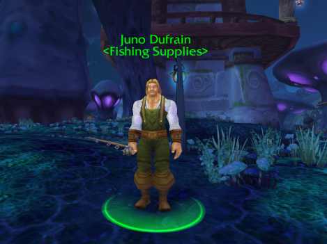 Juno Dufrain PNJ de fourniture pour la pêche dans World of Warcraft